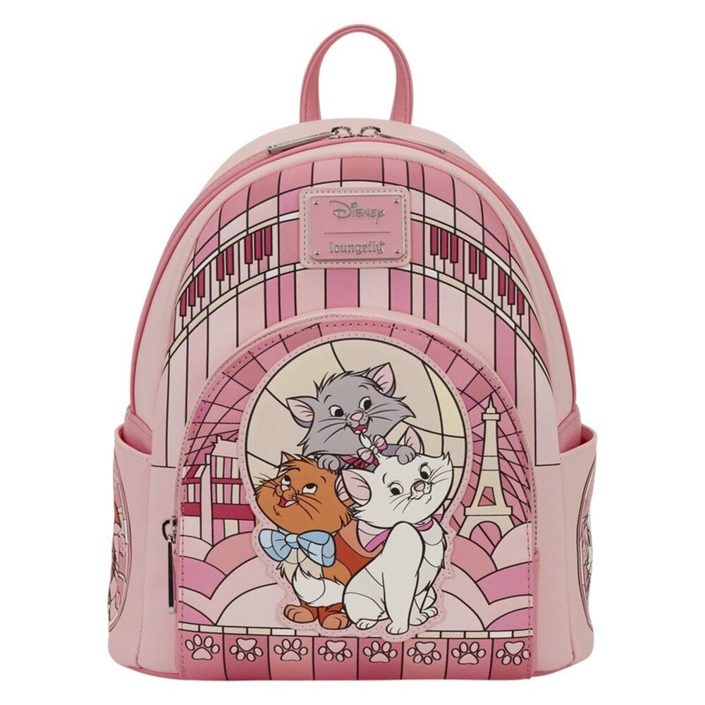 Loungefly Disney The Aristocats Stained Glass Exclusive Mini Backpack NWT